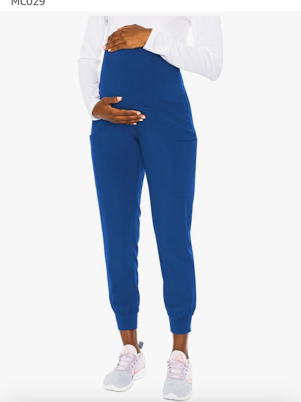 Med Couture Maternity Jogger Pants in Royal Blue